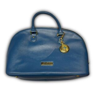 Joy & Iman Blue Joy & Iman Leather Satchel